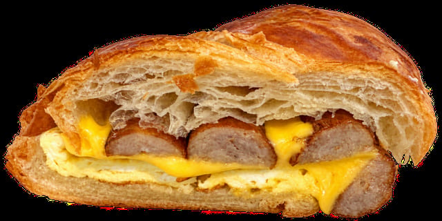 Sausage Egg & Cheese Croissant.