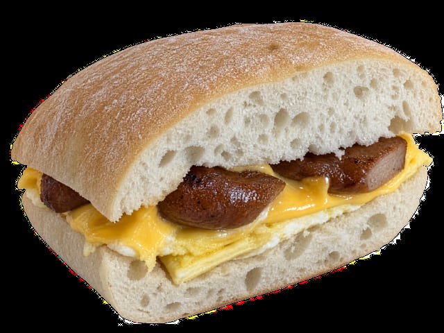 Sausage Egg & Cheese Ciabattta.